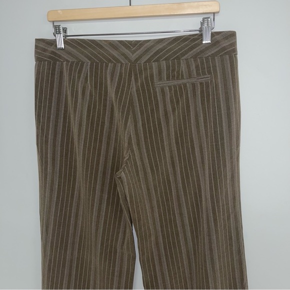 Speechless Vintage Trousers Women’s Size Medium Tan Striped  Pinstripes Straight - Picture 6 of 8